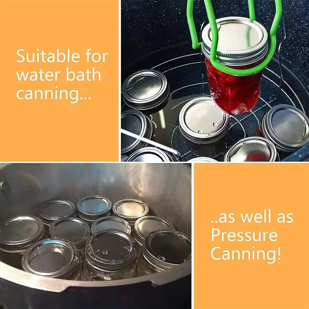 Canning Lids and Rings Set Food Grade Metal Wide Mouth for Ball Kerr Mason Jars